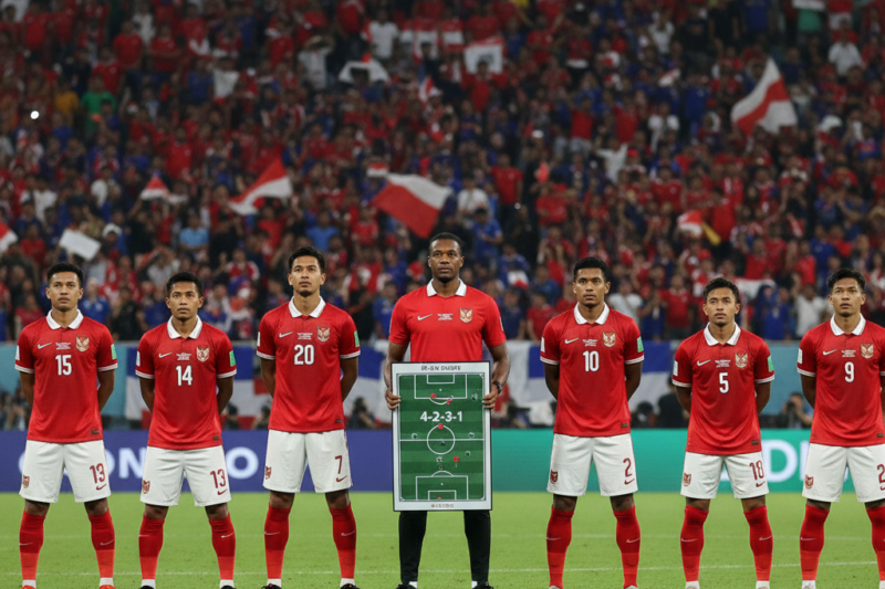 Prediksi Line‑Up Timnas vs Australia: Kluivert Pilih 4‑2‑3‑1?